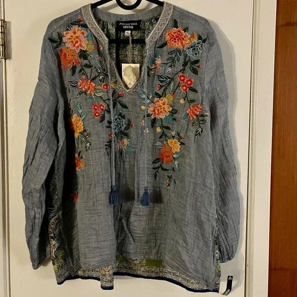 Johnny Was Norah Effortless Peasant Blouse - Picture 1 of 9